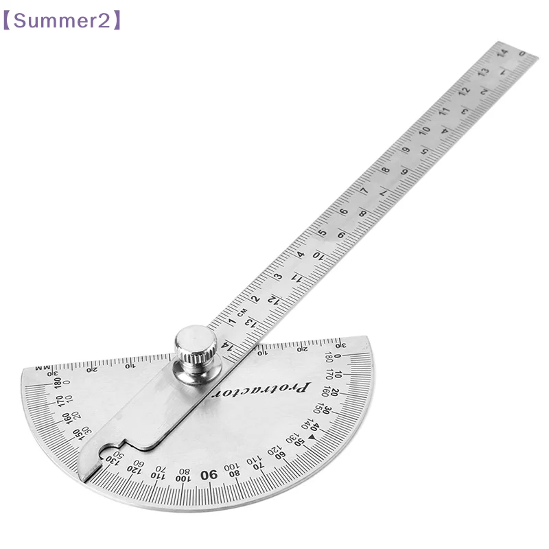 15cm 180 Degree Adjustable Protractor multifunction stainless steel angle ruler〔Sum2〕