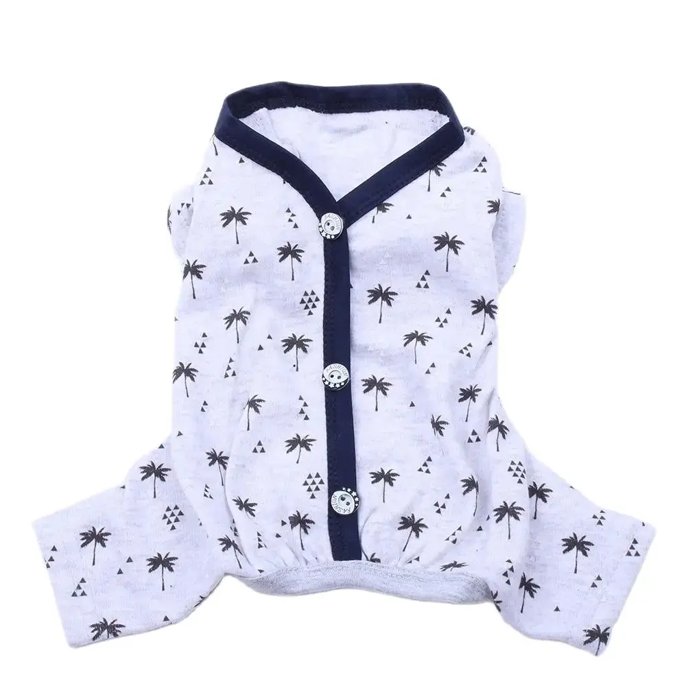 XKSRWE Dog Cat JumpSuit Shirt Floral Tracksuit Pet Puppy Floral Pajamas Pants T-Shirt