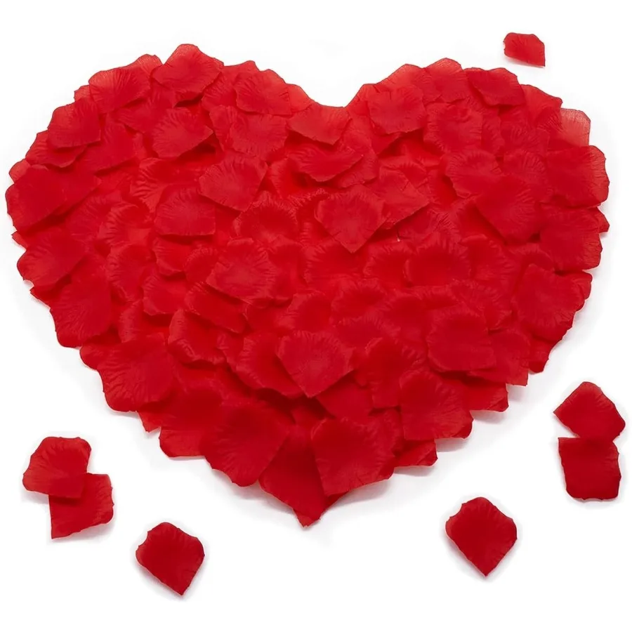 Pétalos de rosa para dormitorio, pétalos de rosas artificiales, flores de imitación, pétalos de rosas artificiales para casarse conmigo, propuesta de San Valentín, aniversario, boda