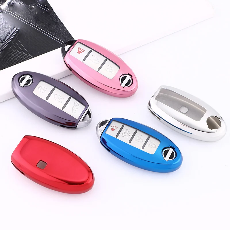 TPU Car Key Cover Case for Nissan Qashqai J10J11 X-Trail t31t32 kicks Tiida Pathfinder Murano Note Juke Infiniti Shell Ring