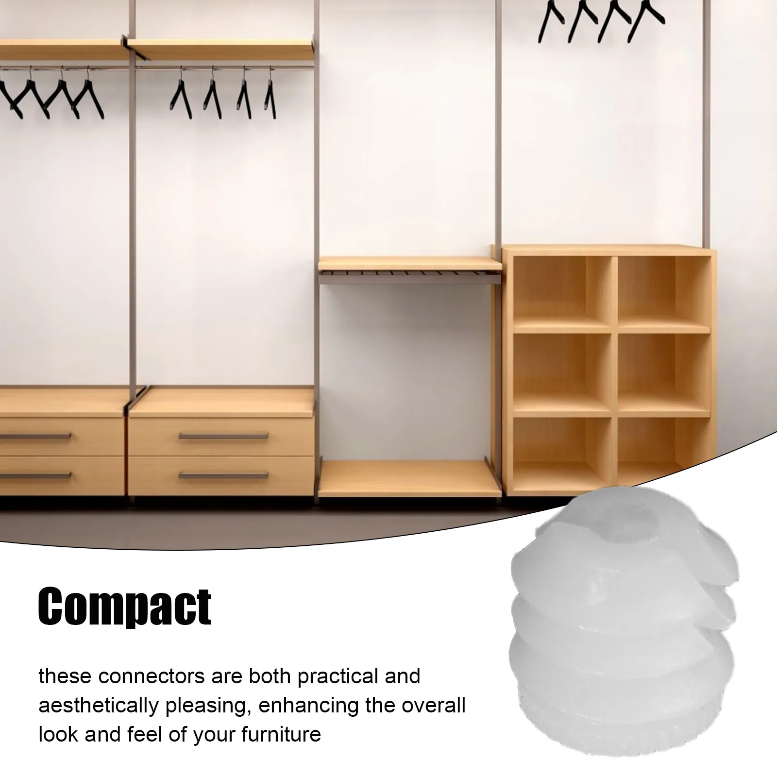 100PCS Furniture Connector Fittings HighStrength Nylon Nuts Assembly Preinserted Hardware Screws Durable EasyAssembly