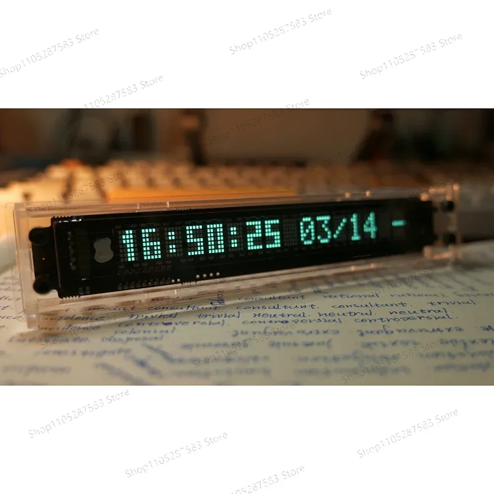 VFD Clock Flip  Digital LED  Vacuum Fluorescent Display WIFI timing Screen  Desktop