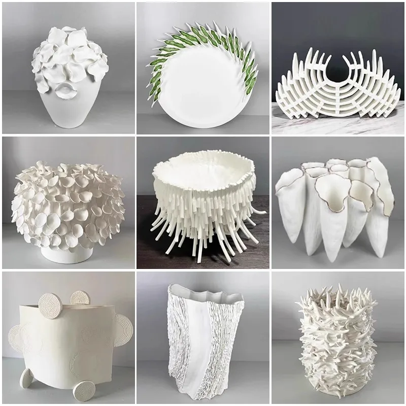 Artistic Creativity Ceramic Irregular Pattern Small Ornaments Hotel Living room Decoration Exhibition Abstraction Handicrafts
