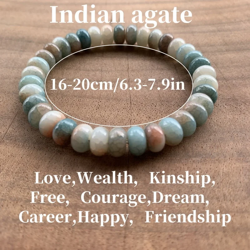 1pc Various Agate Crystal Elegant Bead Nature Stones Power Protection Healing Bracelet For Friendship Gift Reduce Anxiety