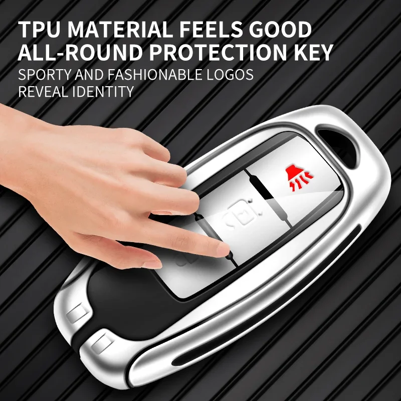 Zinc Alloy Leather Car Key Case for Nissan Qashqai j10 j11 Key Cover Custom Logo Protection Shell Keychain Keyless Accessories
