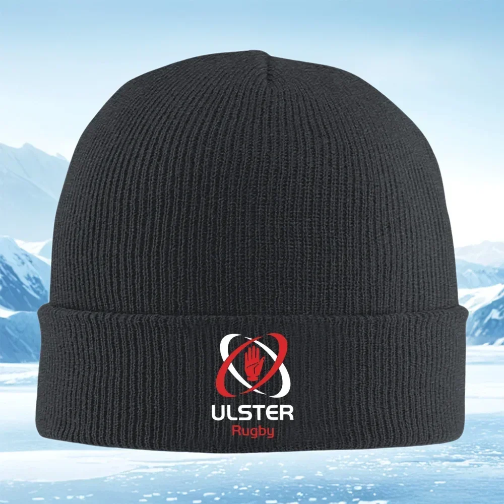 Hand Shape Red And White Rings Ulster Text Men Women Unisex Knitted Hat Beanie Pullover Cap Winter Thermal Warm Christmas Outdoo