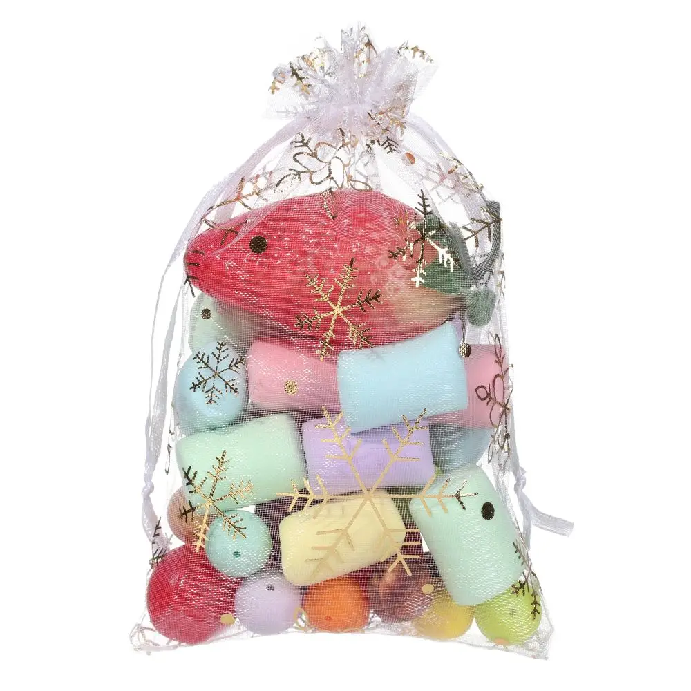 أكياس تغليف صغيرة من الأورجانزا ، أكياس حلوى ومجوهرات ، زينة لحفلات الزفاف ، حقيبة هدايا عيد الميلاد ، 50 في المجموعة ، 7 × 9 سم ، 9 × 12 سم ، 10 × 15 سم ، 13 × 18 سم