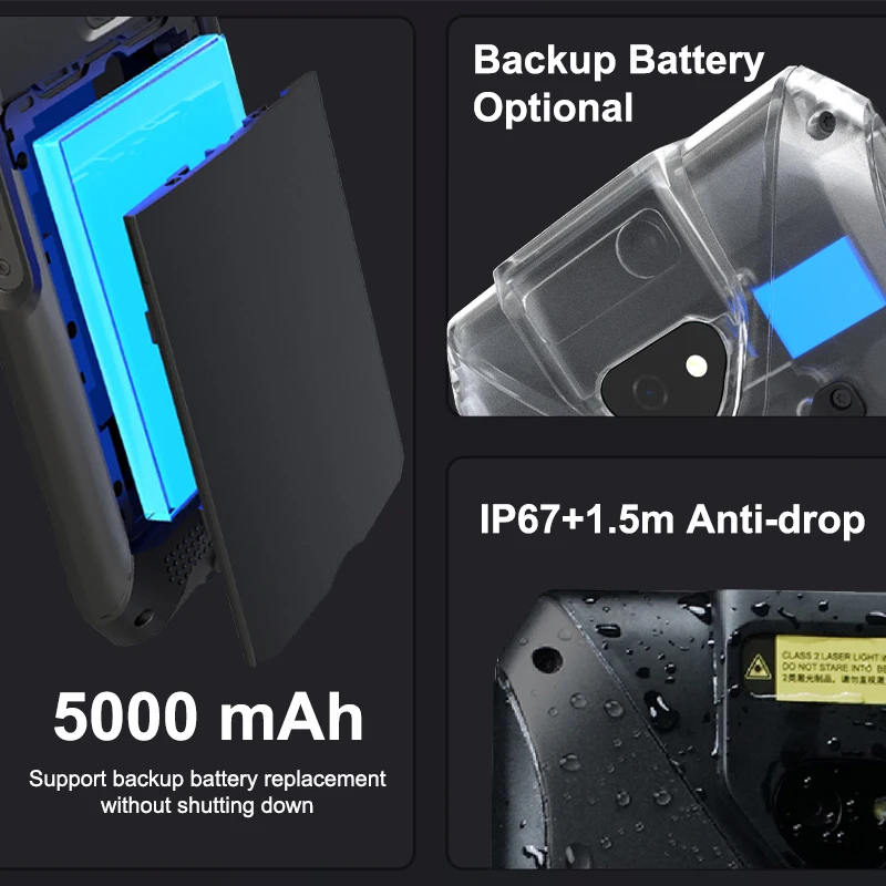 Android 13 4G Robuuste Draadloze Handheld PDA 1D 2D QR-code Barcode Scanner IP67 Inventaris Handheld Mobiele Dataterminal