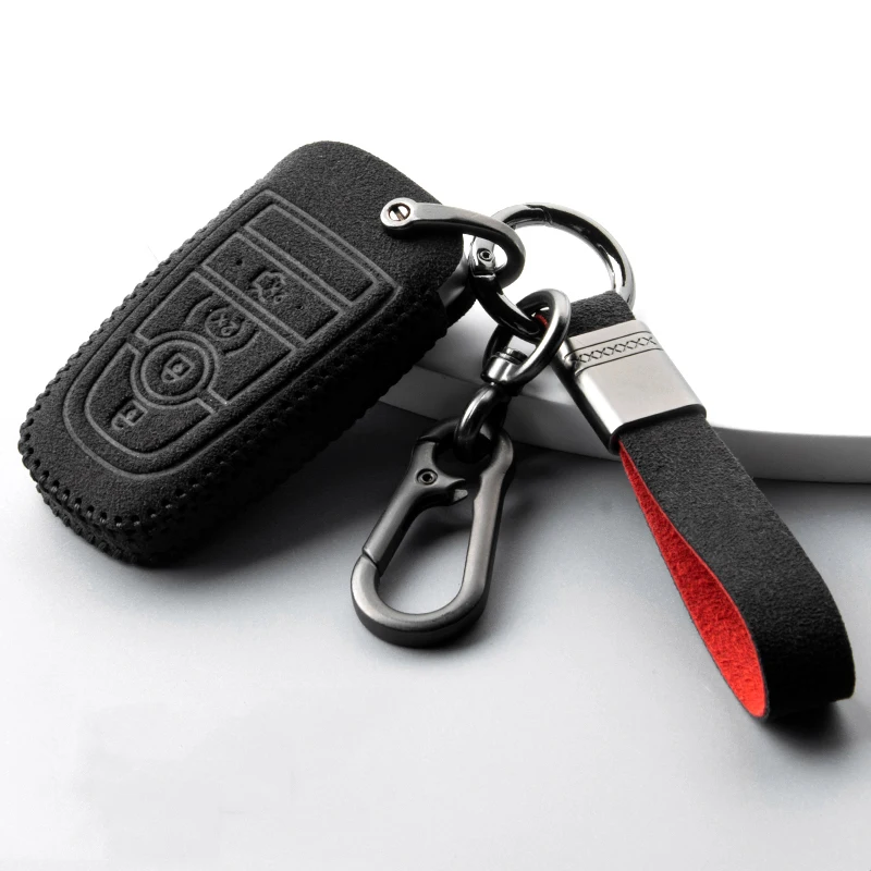 High Quality Suede Leather Car Key Case Cover For Lincoln MKZ MKC MKZ MKX MKT MKS Zephyr Corsair Nautilus Continental Car