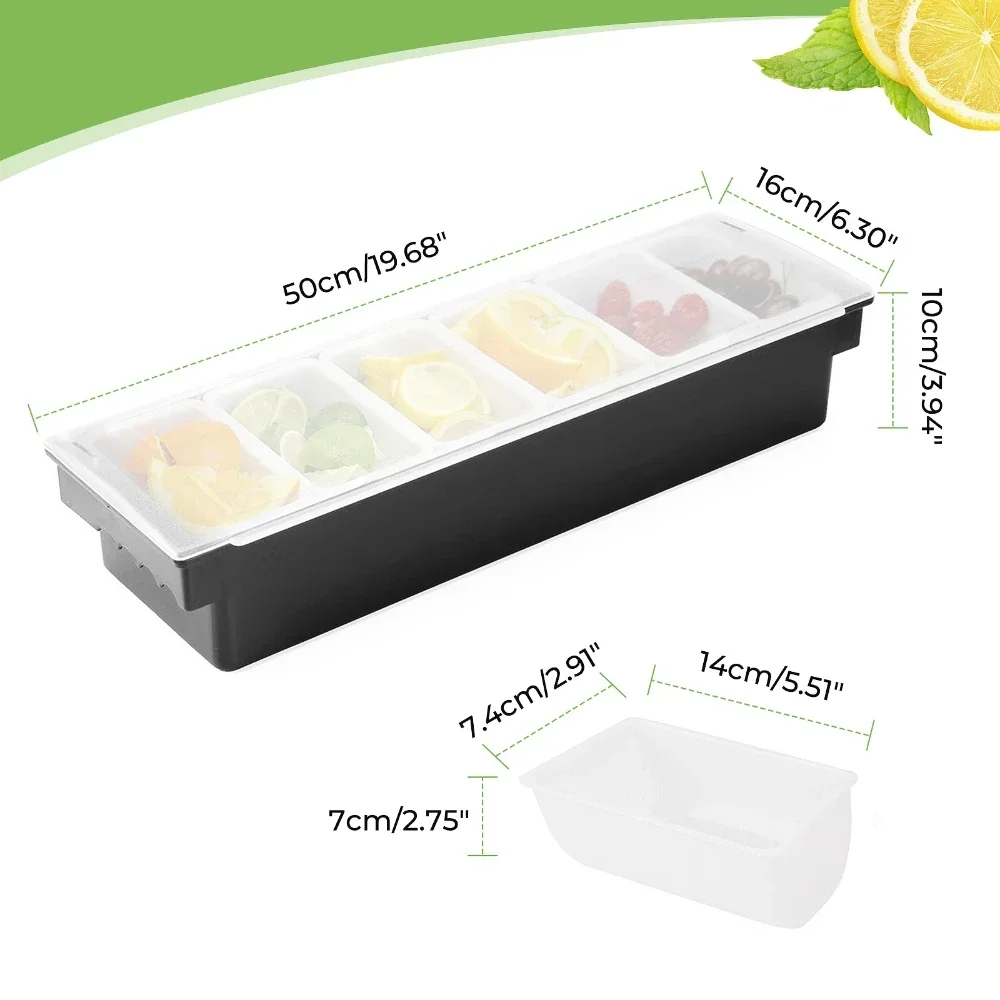 3-6 grids Multipurpose Storage Box Ice Serving Tray Seasoning Case Household Kitchen Storage Organization Jars Fruit Container