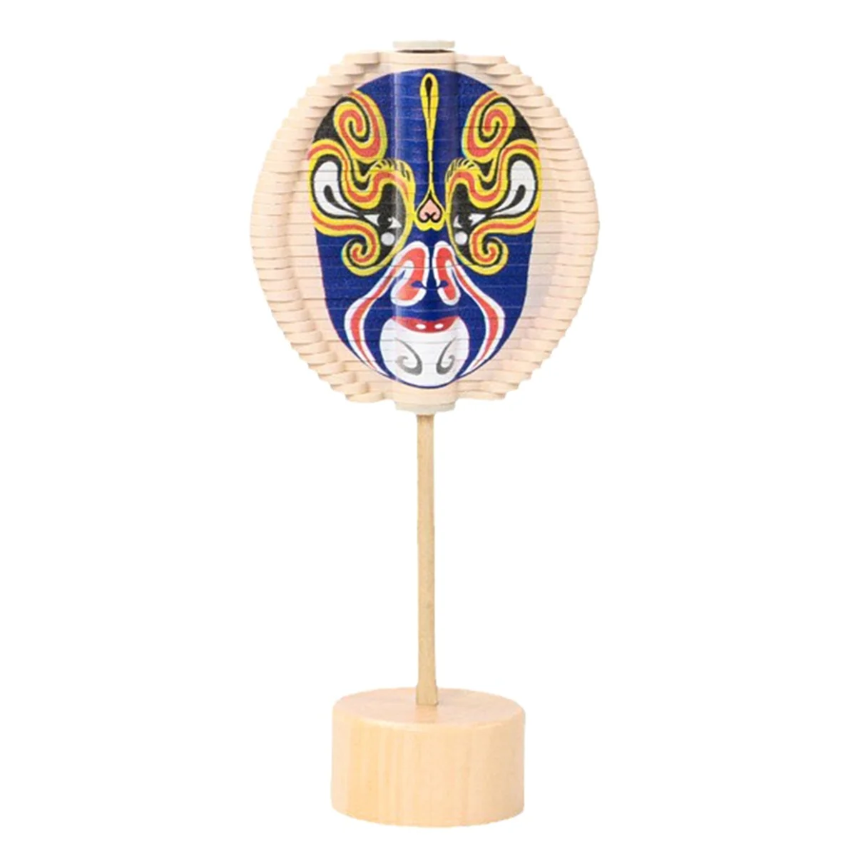 

Wooden Spiral Lollipop Toys Rotating Spin Magic Wand Stress Relief for Adults Chinese Opera Face Blue