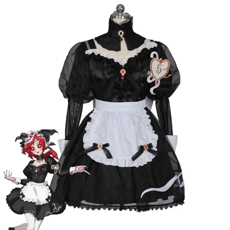 

Аниме игра Identity V Фиона Гилман Жрица Косплей Костюм Черная горничная платья Парик Женщина Сексуальный милый наряд для вечеринки на Хэллоуин см; 5