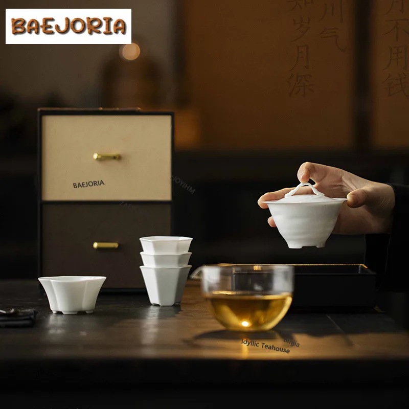 Jade Clay Bamboo Shadows Ceramic Tea Set Complete Set Elegant Tea Ceremony Set Teapot And Tea Cup Set For Tea Accessories Craft