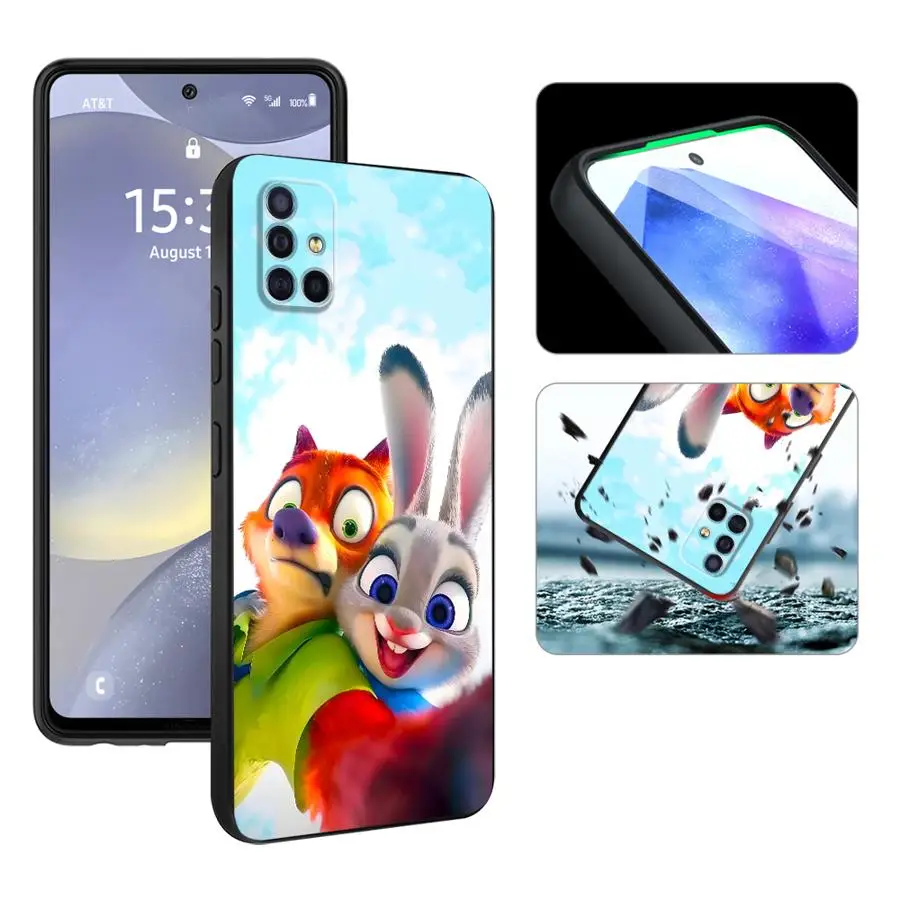 حافظة لهاتف سامسونج جالاكسي نوت S8 S10 9 S9 8 20 Ultra 10 Plus Disney Zootopia Cute