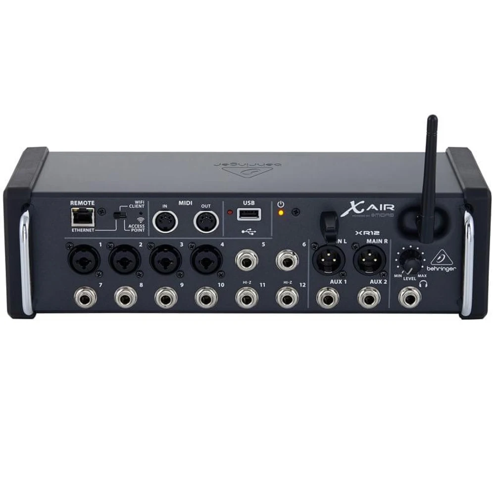 Behringer X Air XR12 12-input Stage Box/Rackmount Digital Mixer for iPad/Android Tablets with 4 Midas Preamps, Wi-Fi and USB