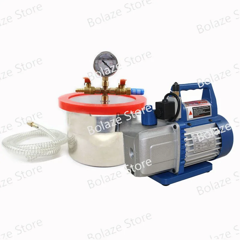 Stainless Steel 3L Vacuum Degassing Chamber 20CM Diameter Epoxy Resin Vacuum Defoaming Barrel With 12MM Thickness Acrylic Lid