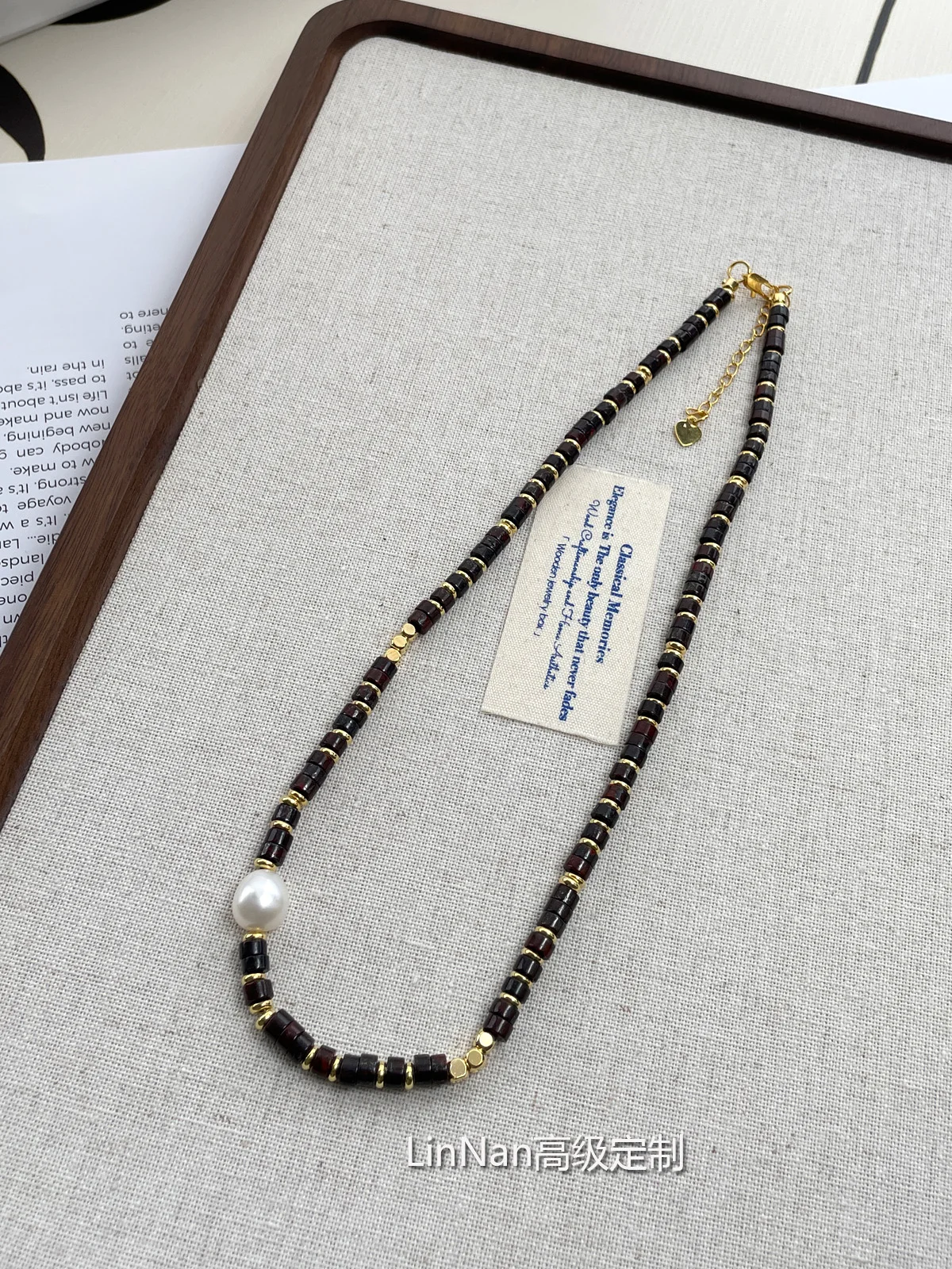 

Natural Color Beaded Jasper Pearl Necklace for Women 2024 New Popular Light Luxury Minority Clavicle Necklace