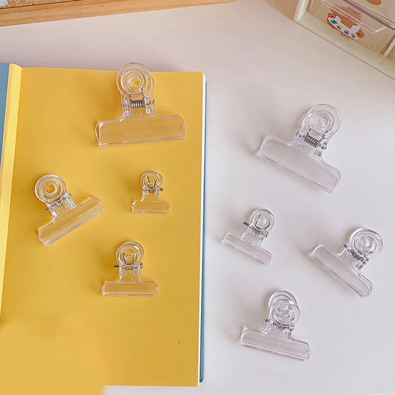 Transparent File Binder Clip Office Bill Document Binder Clips Folder Small Bill Clip 4 Sizes DIY 1PCS Simple 22/31/38/50CM