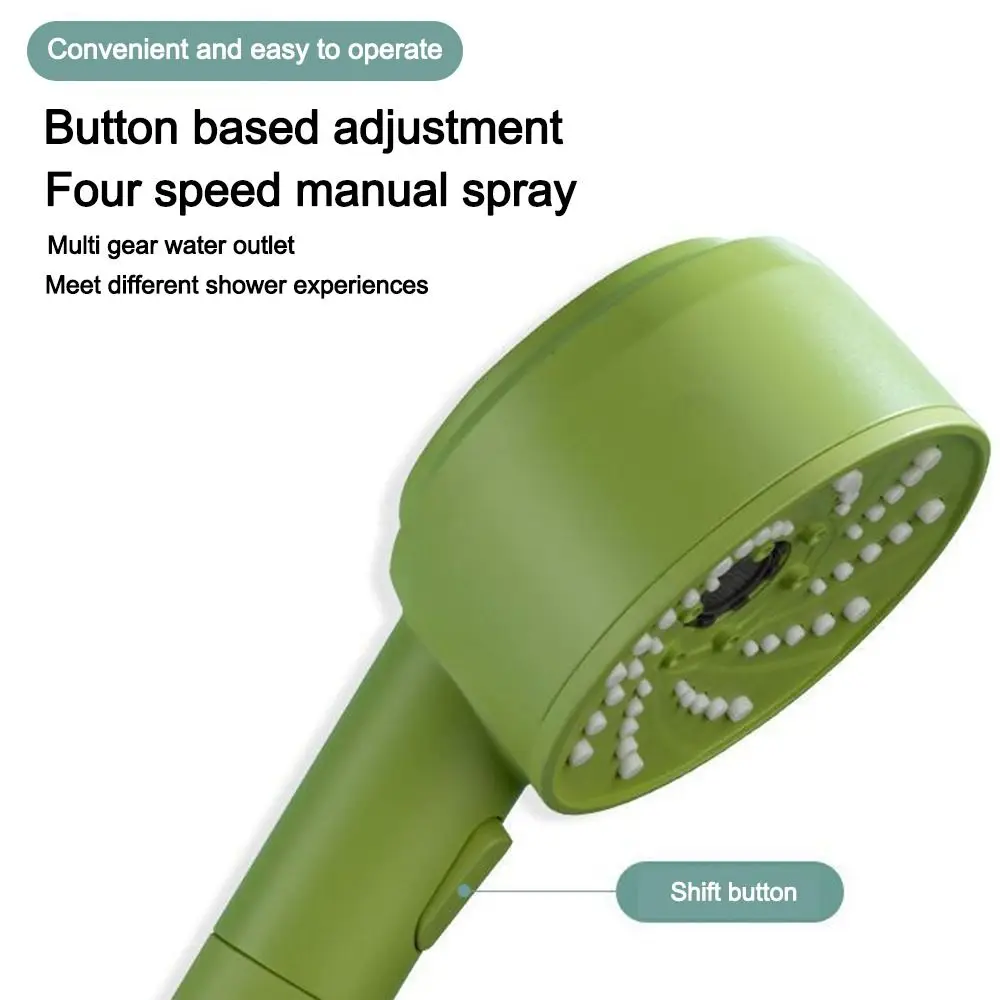 

Durable 4 Jet Modes Hand Shower Head with Filter Large Flow Rainfall High Pressure Showerhead Shower Replacement