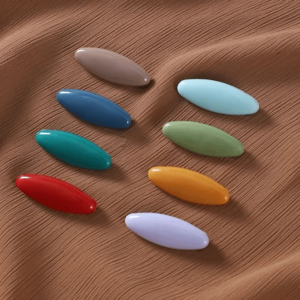 8pcs/set High Quality Solid Color Plastic Brooch Needle Fix Scarf Scarf Accessory Hijab Brooch Elegantly Brooch