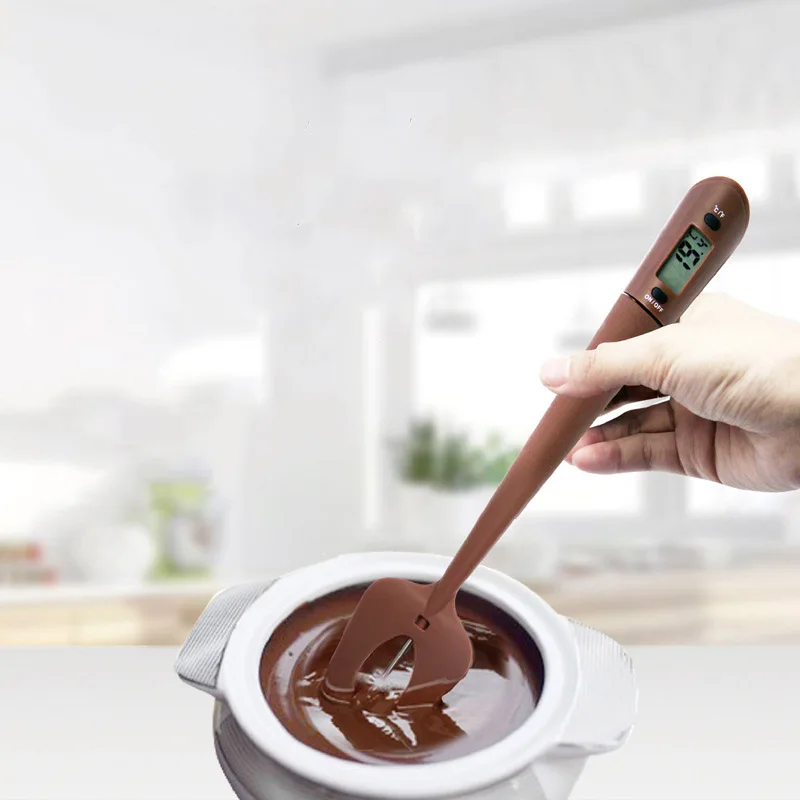 Digital Silicone Spatula Thermometer Food Temperature Sensor Cooking Candy Cookie Pastry Cake Baking Scraper