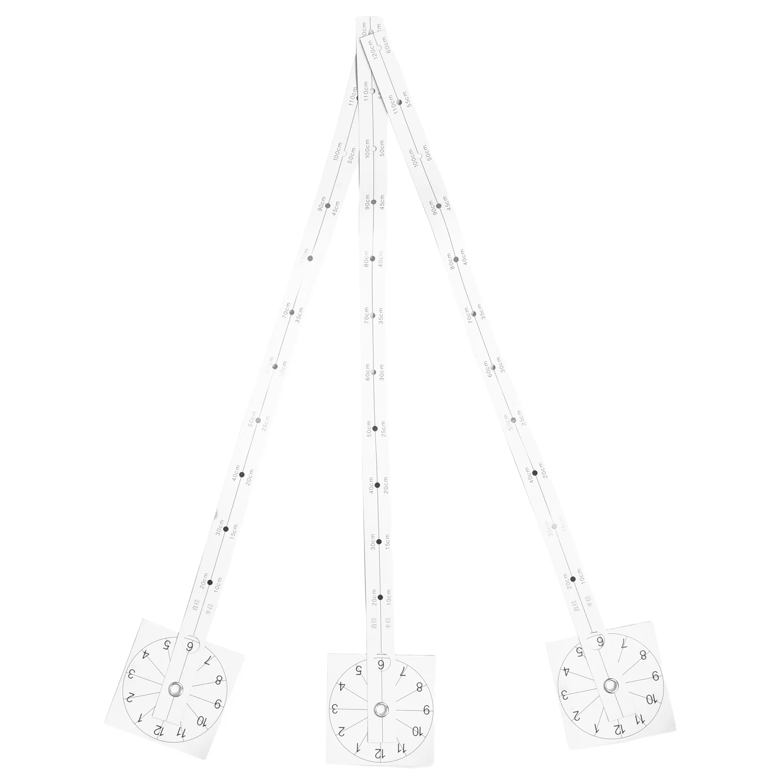 

3Pcs DIY Wall Clock Kit Graduated Paper Ruler Easy Installation Home Office Classroom Accurate Positioning Tool