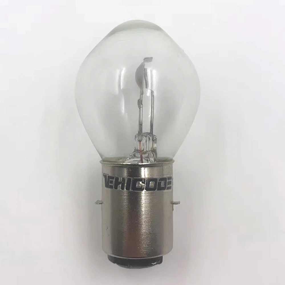 VEHICODE 1 piece BA20D Halogen Motorcycle Headlight Bulb 12V Incandescent Filament Fog Light Lamp