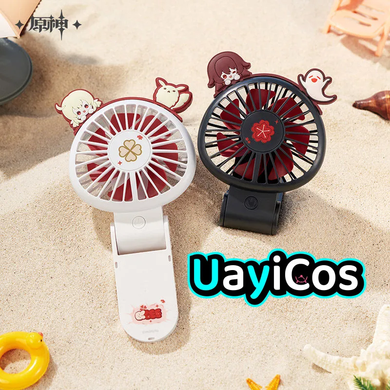 

Official Fan Genshin Impact Midsummer Party Theme Klee Hu Tao Furina Folding Portable Hand-held Small Fan Ornament Anime Game To