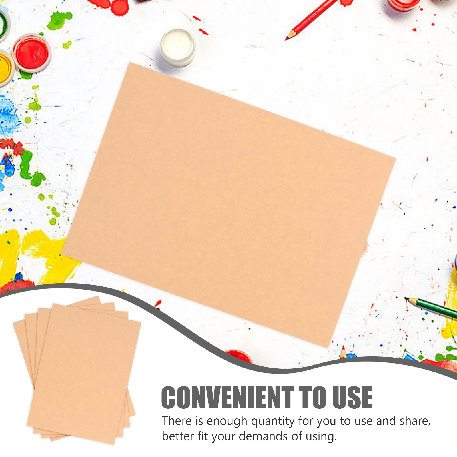 

1pcs Kraft Paper Sheets For Diy Craft, Blank Card Stock Paper, Origami Materials, Painting, Scrapbooking, Photography Kit,