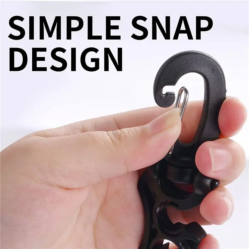 ABVH-2 Packs Scuba Hose Clip Scuba Diving Hose Holder Clip, Double BCD Dive Hose Holder With Snap Hook Buckle view 5