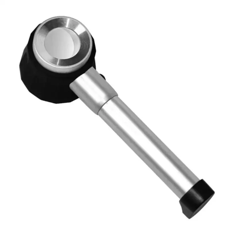 

10X Optical Glass Lens Metal Handheld Scale LED Handle Magnifier Magnifying Glass Reticle Measuring Magnifier