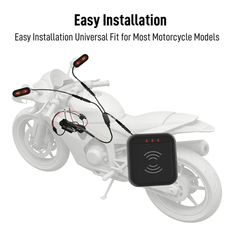 A30P-Motorcycle Blind Spot Monitor 60Ghz BSD Radar Safety Kit IP67 Waterproof Moto Lane Change Warning System