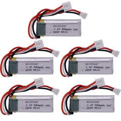 Batteria per WLtoys F959 XK DHC-2 A600 A700 A800 A430 2.22Wh RC Drone Parti di 7.4V 600mah 2S lipo Batteria per WLtoys F959 parti di giocattoli