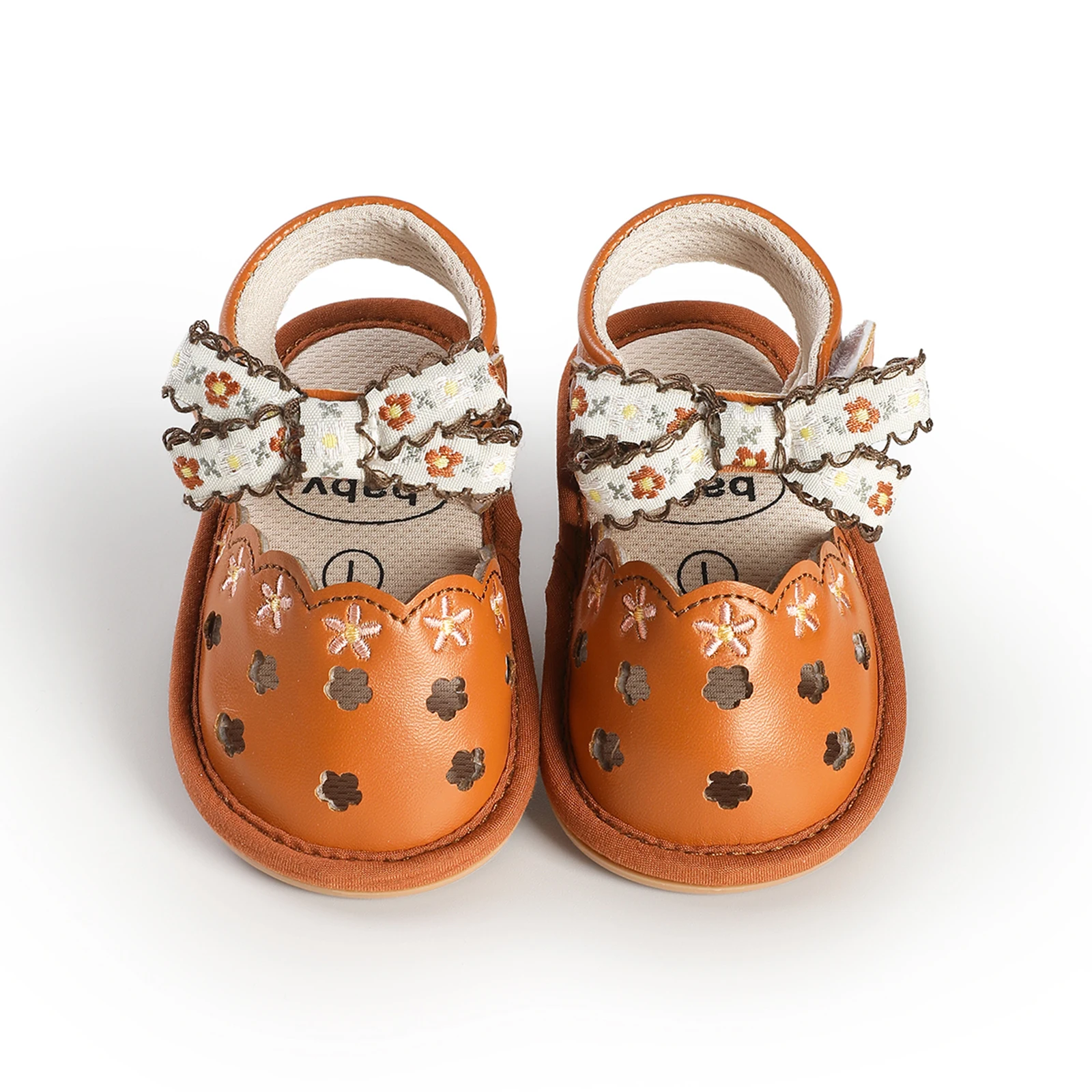 

0-18months Baby Girl Sandals Flexible PU Leather Non-slip Flower Sandals for women Summer Flats Shoes