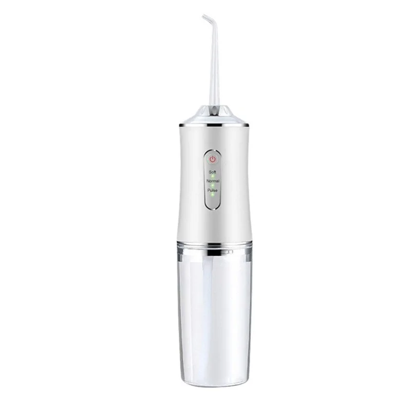 Irrigador oral portátil dental água flosser usb recarregável jato de água palito 4 ponta jato 240ml 3 modos limpador de dentes