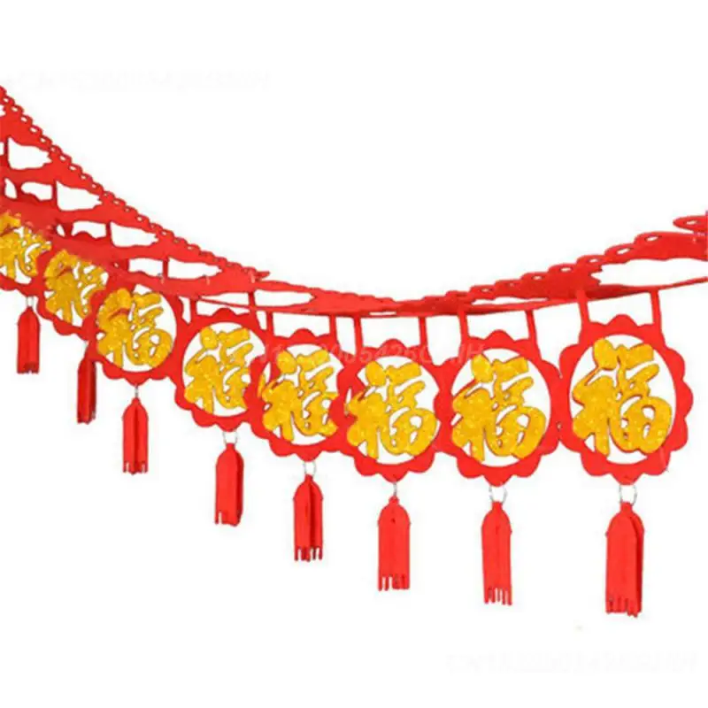 Red Pull Flower Scene Layout Spring Festival Decoration High Quality Material Easy To Hang Spring Festival Decoration Supplies