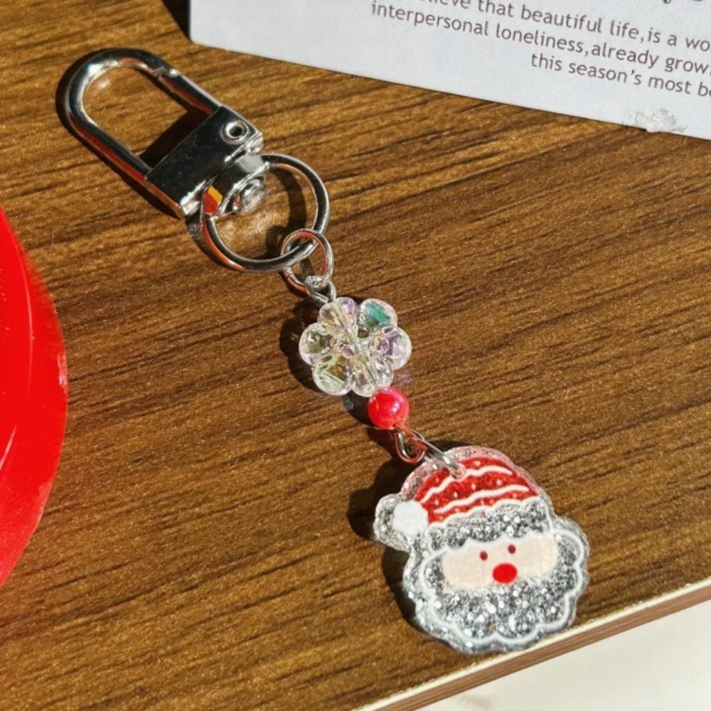 لطيف سانتا كلوز أحزمة هاتف المحمول الكرتون بريق شجرة عيد الميلاد قلادة الحبل سلاسل المفاتيح هدية الكريسماس المفاتيح 2026 #4