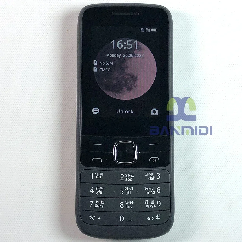 Original 225 4G double SIM téléphone portable 2.4 "Bluetooth russe hébreu arabe clavier débloqué téléphone portable