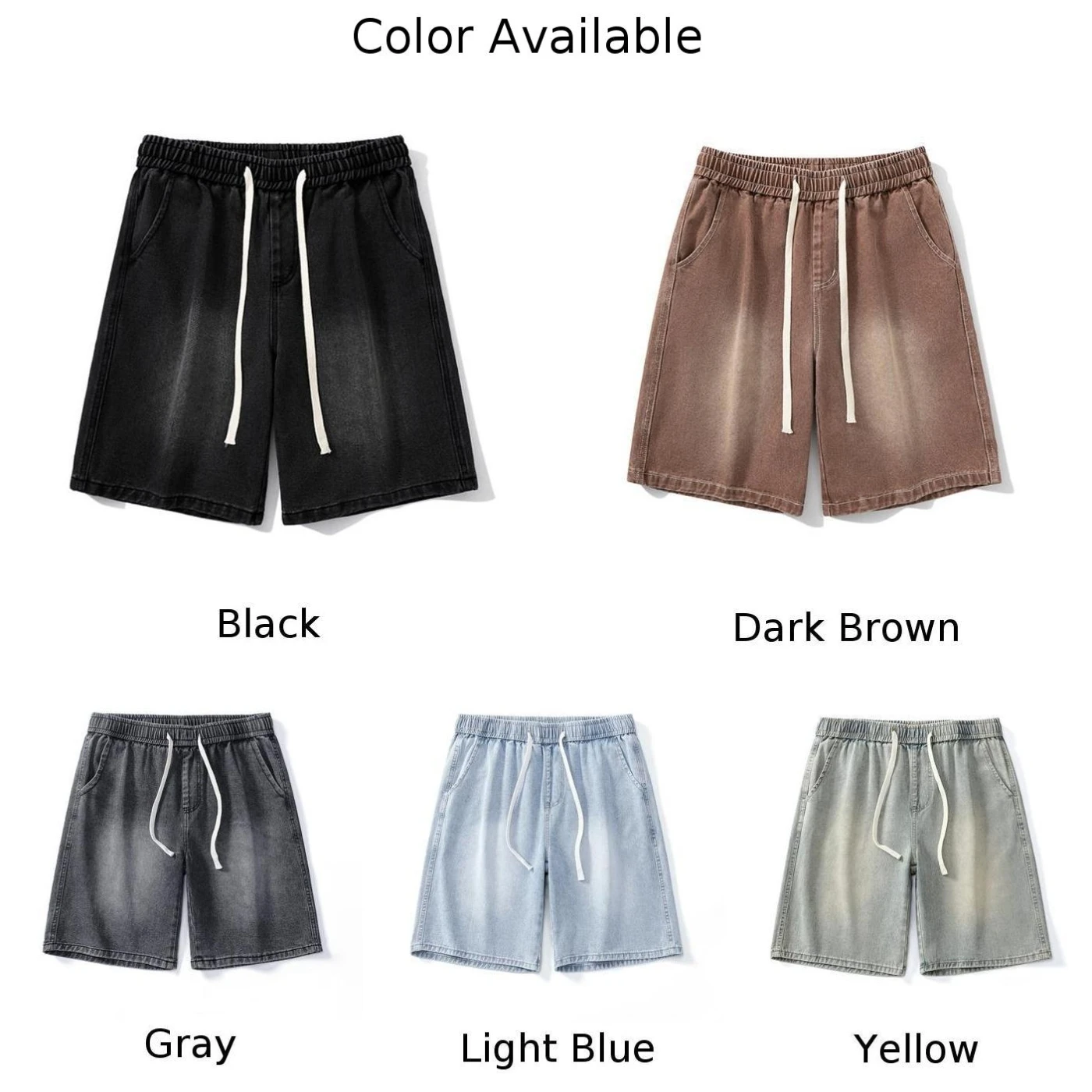 All Match Shorts Casual Lace Up Shorts Casual Outings Leisure Style Polyester Fabric Regular Length Slightly Elastic