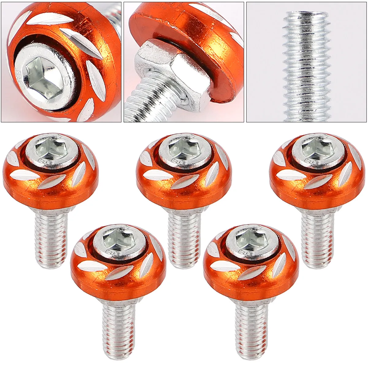 

20Pcs Aluminum Alloy Motorcycle Screws License Plate Mounting Hardware for Motorbike Electrocar Decor Cool Fixation Long Life