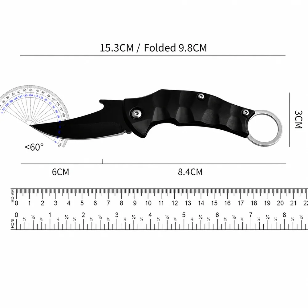 Outdoor Portable Curved Detached Eagle Claw Folding Knife Personalized Short Camping Knife for Outdoor Activities