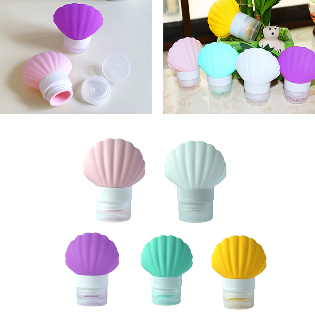 

5 Pcs Bottle Set Travel Liquid Container Accessories Purple Shampoo Portable