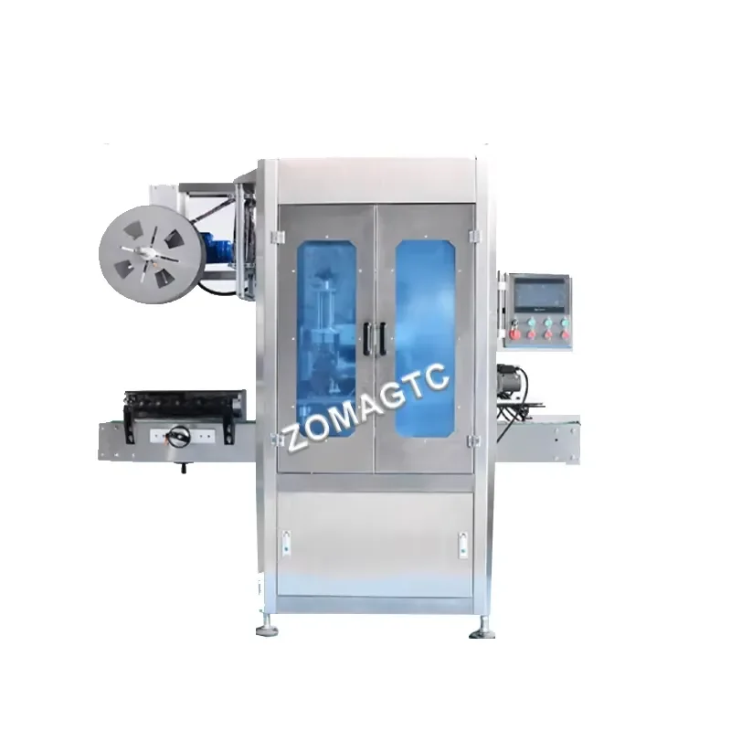 Automatic Food Grade PET PVC Shrink Sleeve Label Wrapping Hydraulic Driven Glass Water Bottle Jar Can Heat Shrink Sleeve