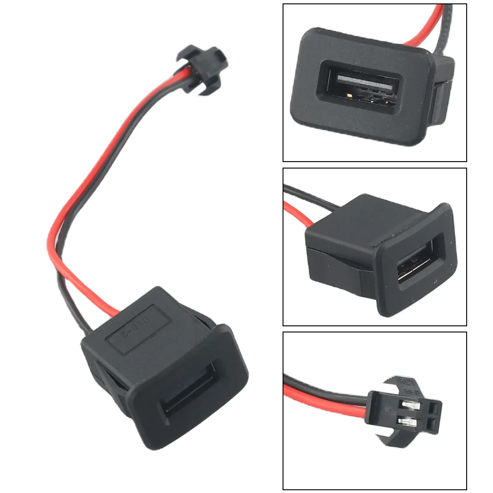 With Cable Terminals USB Power Connector Easy Installation Flame-retardant Stable Connection USB Charging Port Connector