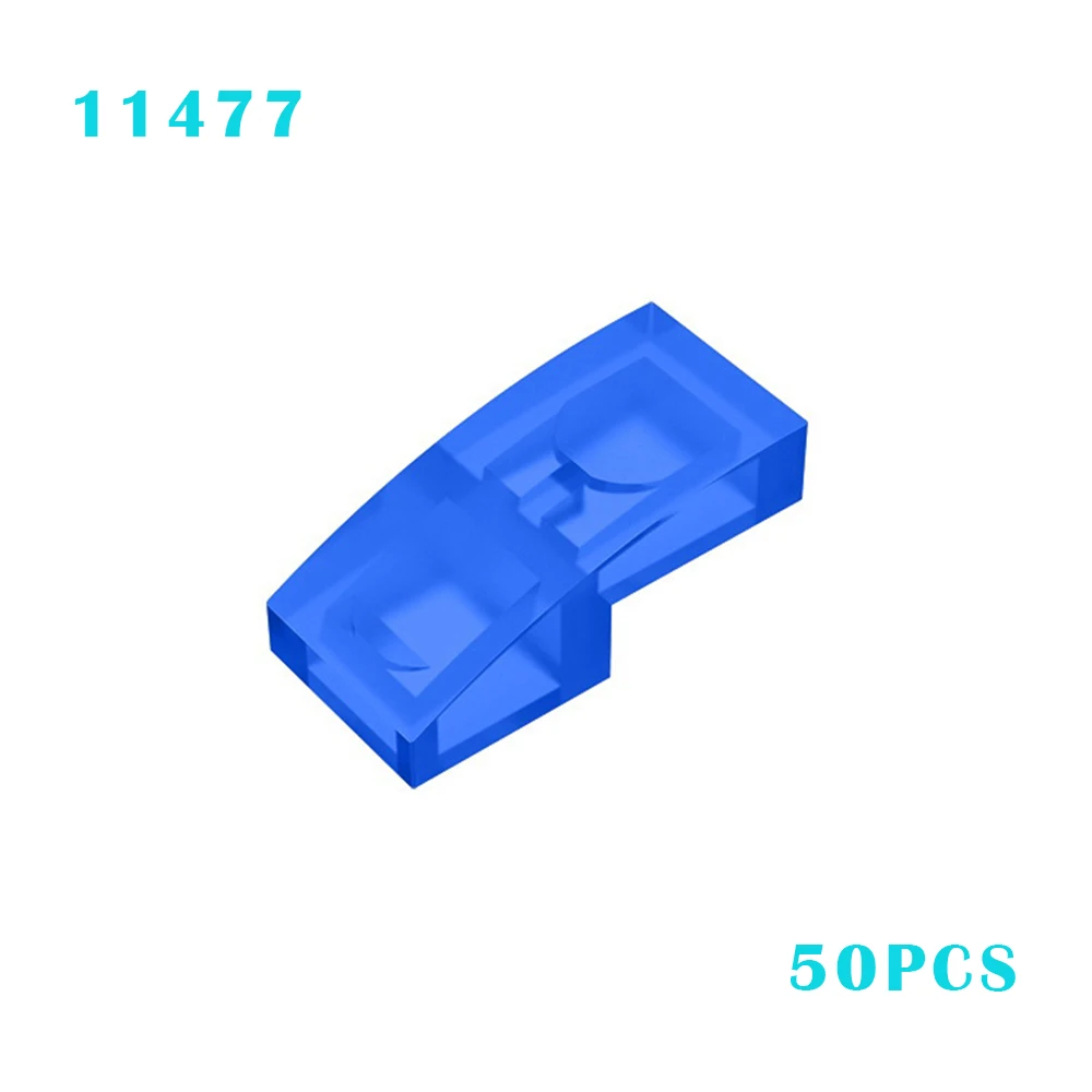 50pcs 11477 Slope Curved 2 X 1 Bricks DIY Buildings Blocks Collections Bulk Modular Toys For Technical MOC Set Christmas Gifts