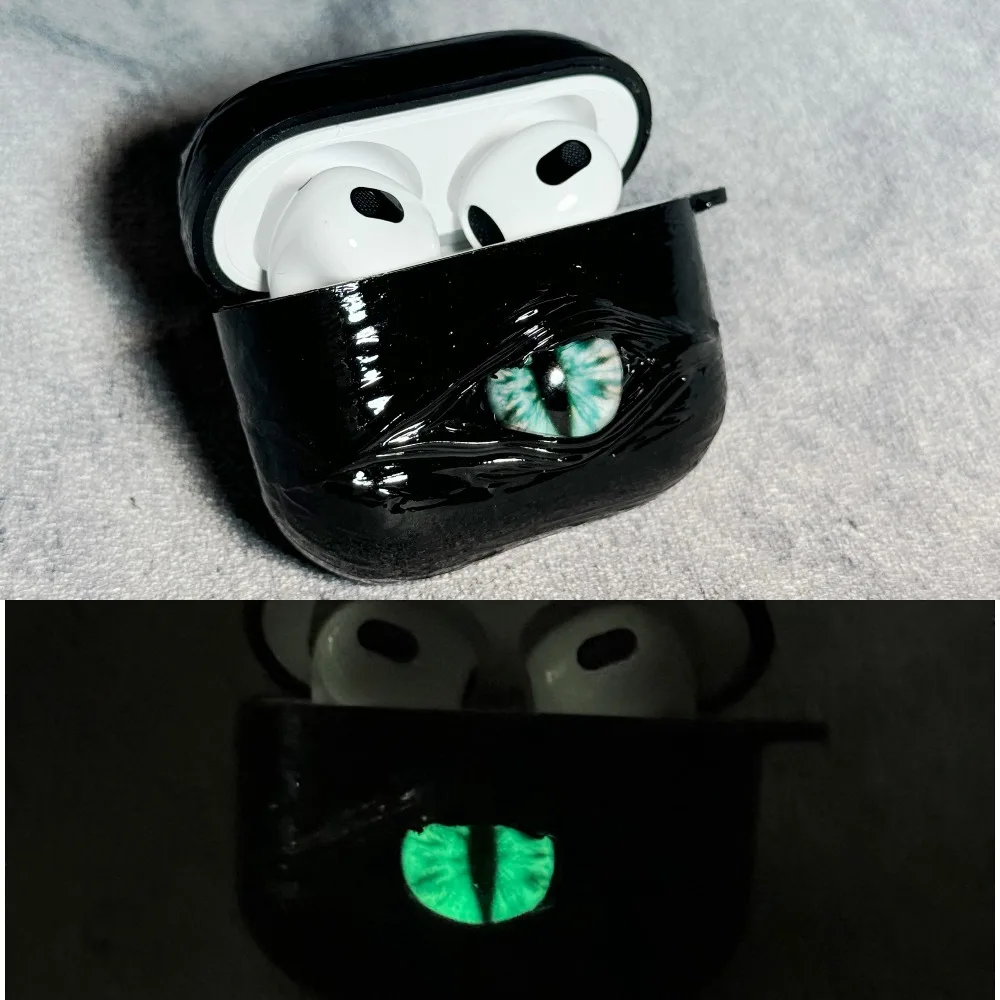 For Airpods Pro1/2 Cthulhu's Eye Earphone Case Airpods 4 Wireless Bluetooth Blood Red Night Light TPU Earphone Protective Case view 5