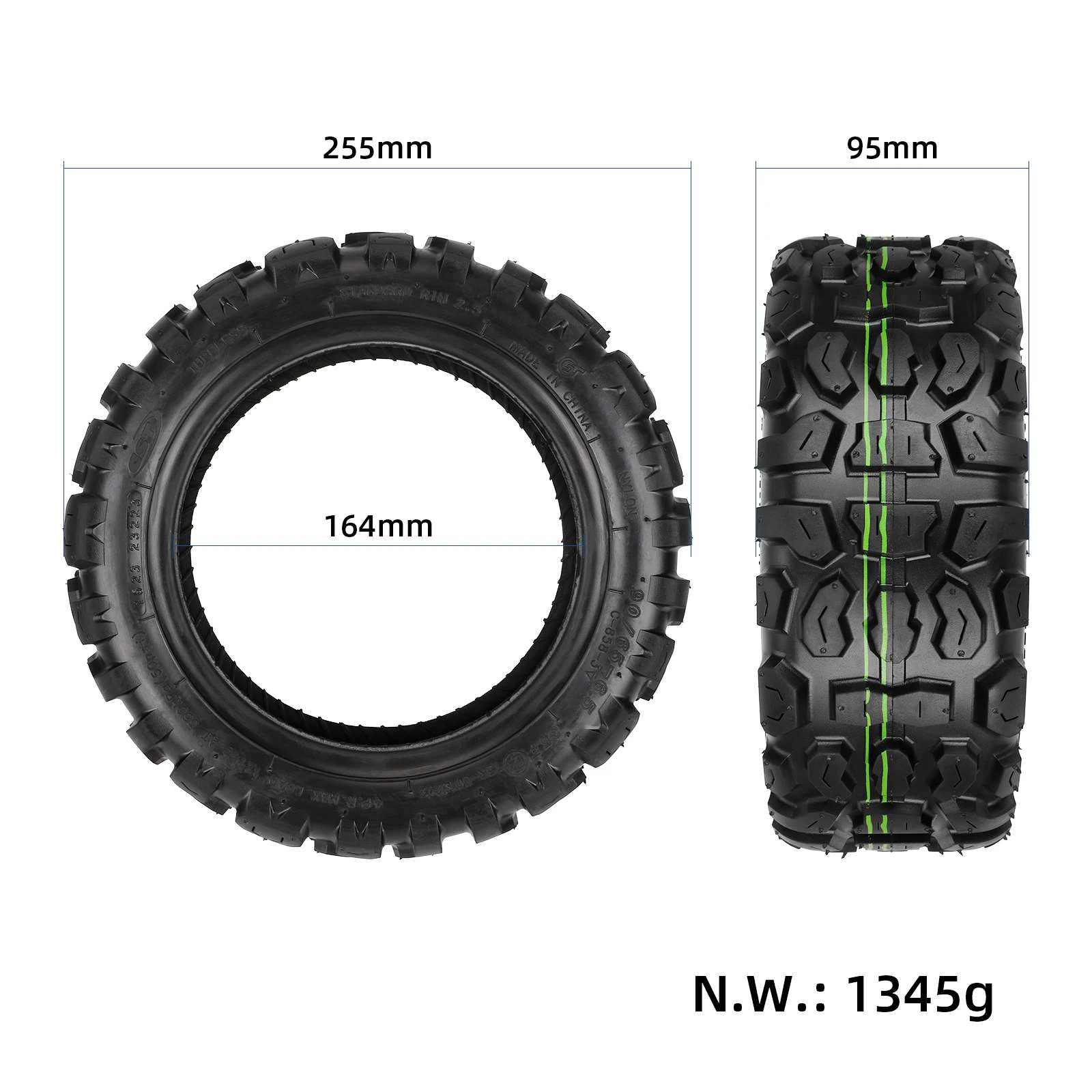 CST 11 inch Vacuum Tire Self-Healing Off-Road Flat Tubeless Tyre for Dualtron Thunder Speedual Plus Zero 11X Electric Scooter