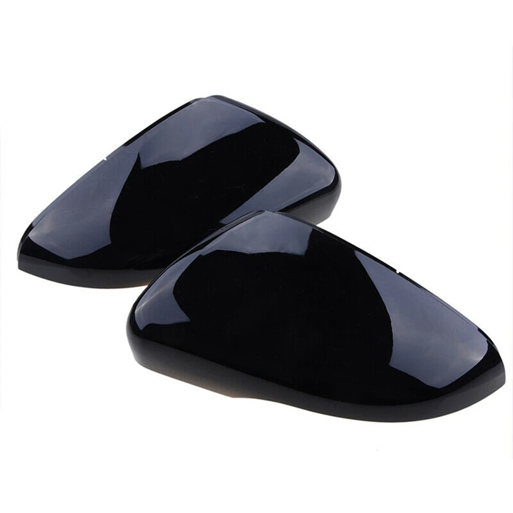 

Gloss Black Rearview Mirror Cover 2pcs 5K0857537 ABS Plastic Decal For Golf 6 MK6 R VI 2009-2013 Protector Trim