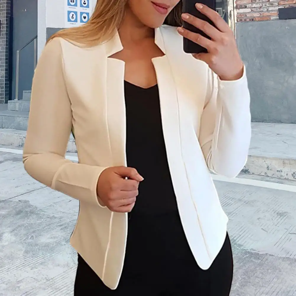 Trendy Women Blazer Slim Fit Business Outwear Large Size Spring Coat OL Style Lady Blazer for Work Mujer 2024 Fashion