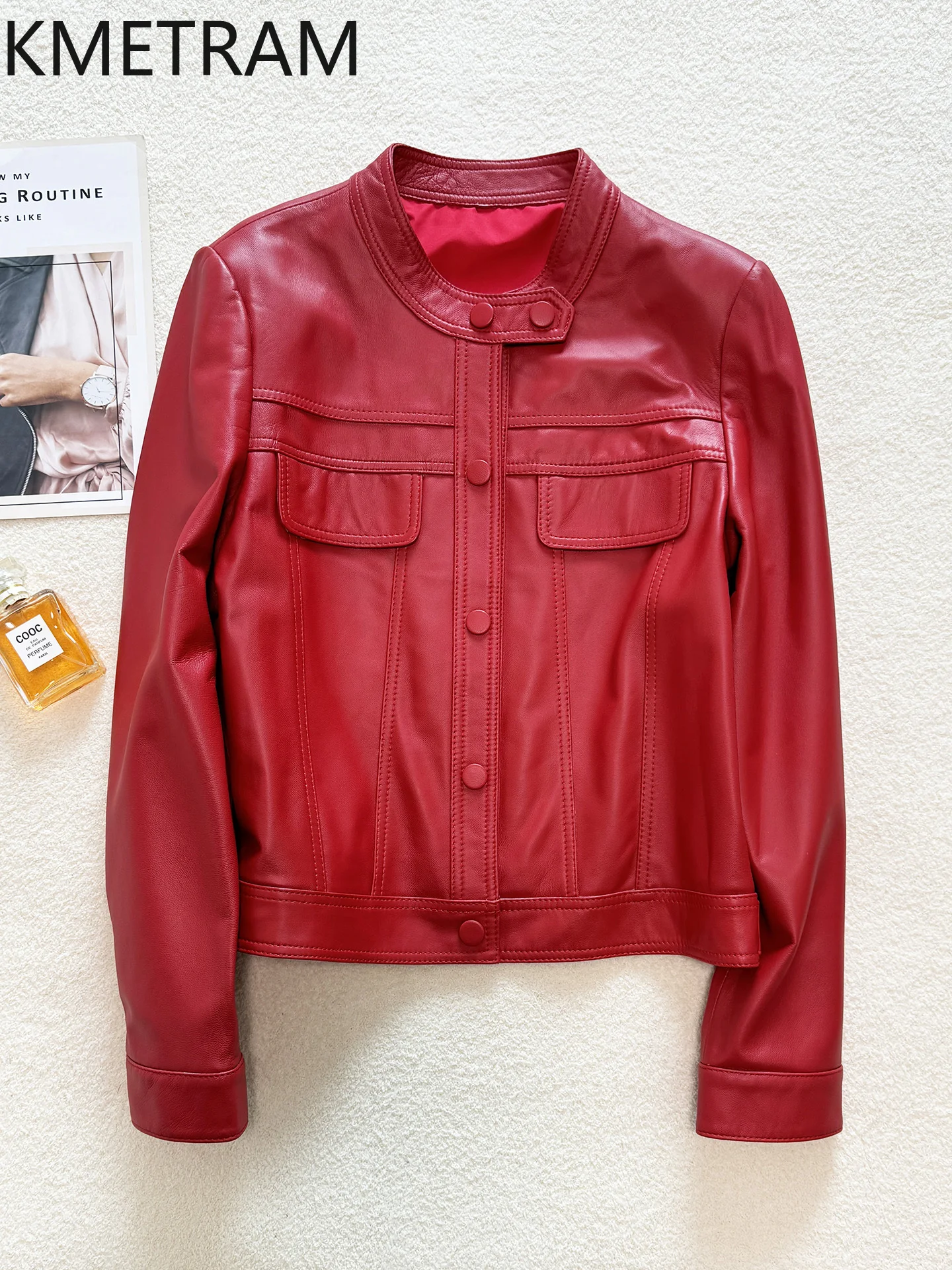 100% Top Layer Sheepskin Jackets Woman Biker Short Real Leather Jacket New in Outerwears Fall Clothes 2025 Women veste femme